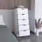 Tuhome Basilea 5 Drawers Tall Dresser, Pull Out System, White CLB8974 - alternate 6